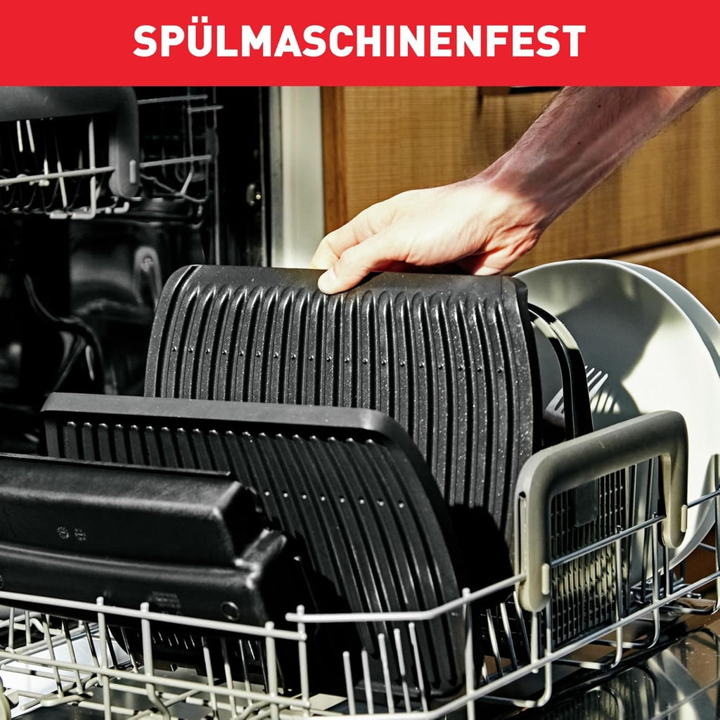 Tefal OptiGrill Elite XL Kontaktgrill, automatische Garzeitanpassung, perfekte Ergebnisse, 16 Programme, digitales Display mit Garstufenanzeige, abnehmbare XL-Platten, Elektrogrill, schwarz, GC760812