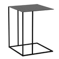 Jori Ascot Beistelltisch JR-T938, schwarz, sofort lieferbar! Platte Leder, Hhe 50cm