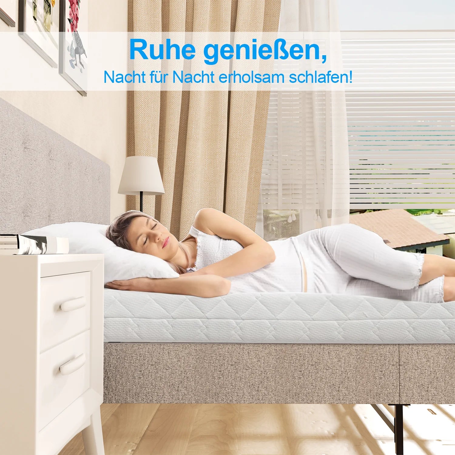 Sonnewelt Polsterbett bettgestell mit Kopfteil Weichem Stoff