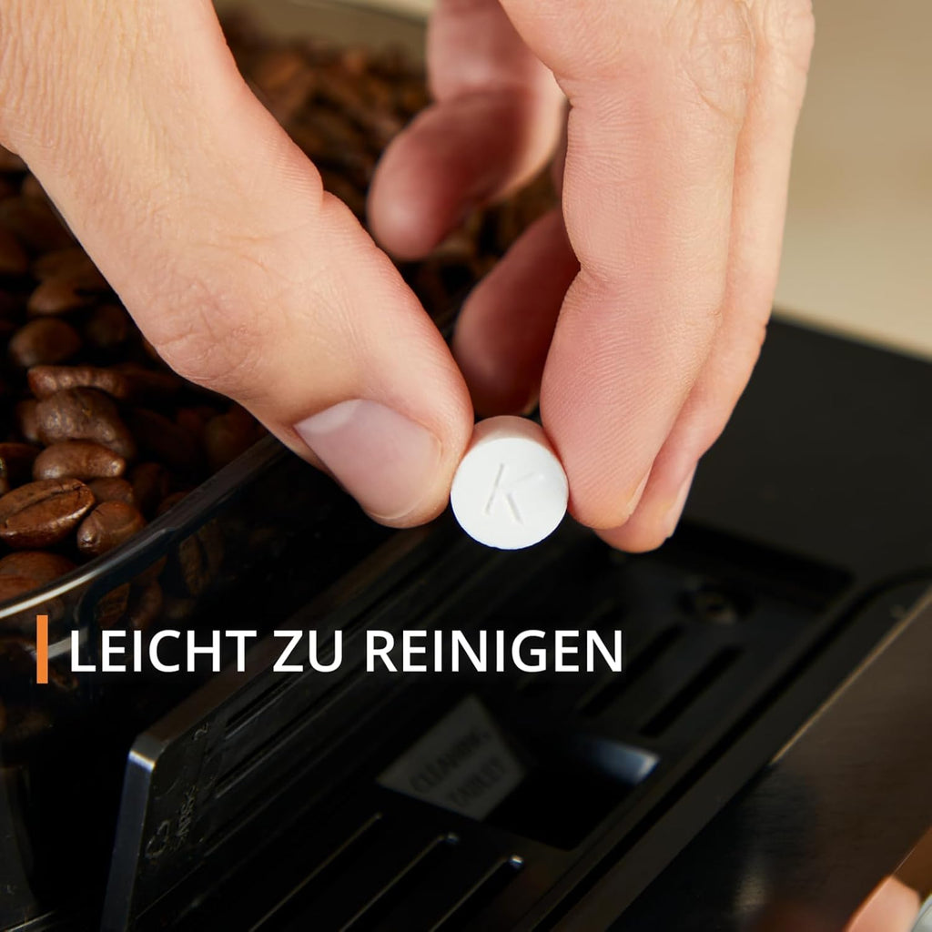 Krups Sensation Macchina da Caffè Automatica, Lancia Vapore, 5 Bevande, Funzione Caffè Filtro, Funzione 2 Tazze, Caffettiera, Nero, EA910810