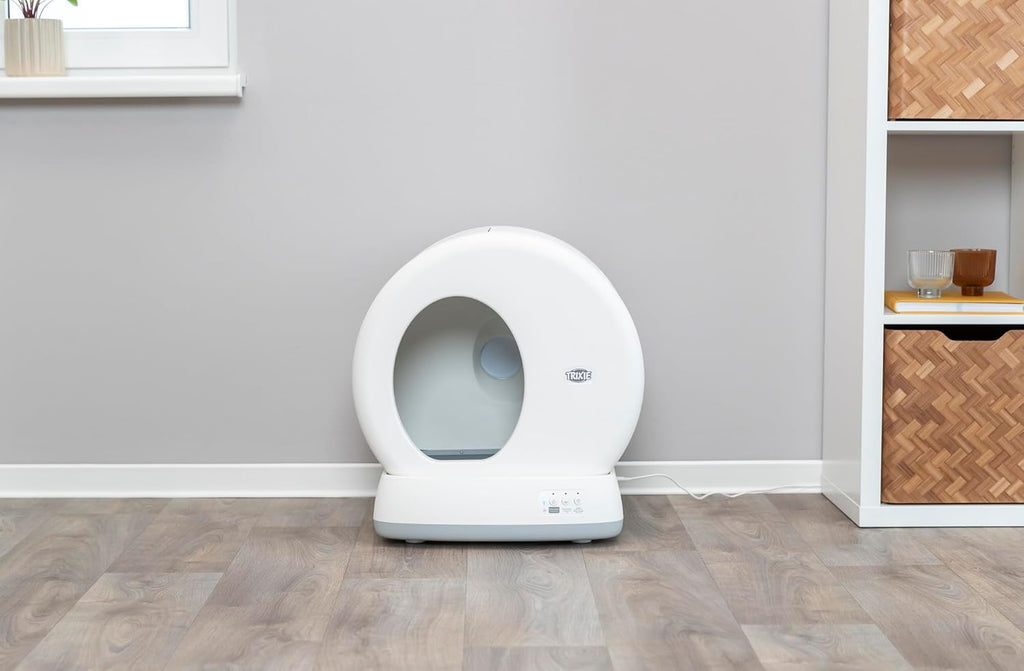 TRIXIE Lettiera autopulente per gatti 53 x 55,5 x 52 cm – per una pulizia duratura – pratica lettiera elettrica per gatti a partire da 1,5 kg / 4 mesi – silenziosa e sicura - 40040