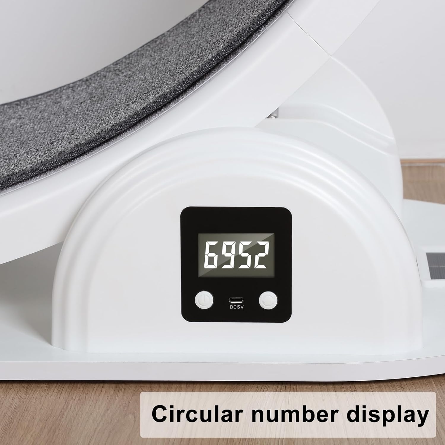 Utaxuper Ruota per gatti 110 cm ad energia solare con contatore Ruota gatti Ruota per gatti Cat Wheel per gatti piccoli gatti grandi interni Bianco