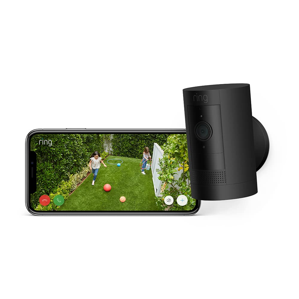 Ring Außenkamera Solar (Stick Up Cam) | Überwachungskamera aussen mit Solarpanel, 1080p-HD-Video, WLAN, witterungsbeständig, geeignet für Haus & Grundstück | 4 Kameras