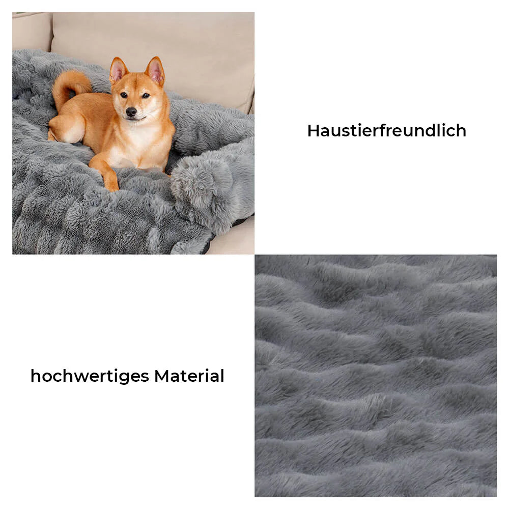Flauschiges Hundesofabett mit beruhigendem Schutz für Ihr Haustier