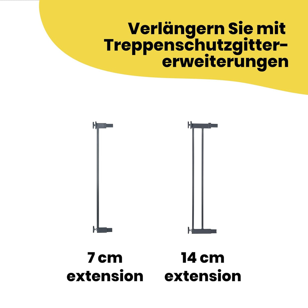 Safety 1st Easy Close Extra Tall, extra hohes (91 cm) Sicherheitsgitter aus Metall, druckfest, ideal für Kinder und Haustiere, mit einer Breite, die sich von 73 auf 80 cm ausdehnen lsst, wei