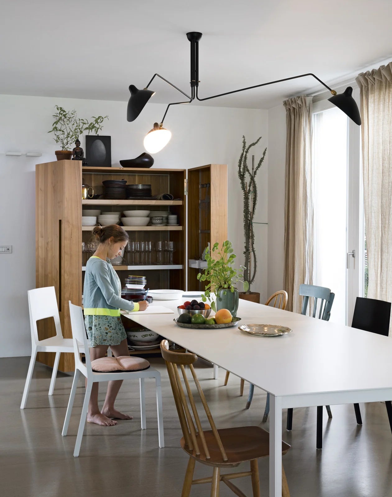 Tavolo da pranzo Kristalia Thin K 200 x 100 cm, piano in alluminio, disponibile anche allungabile