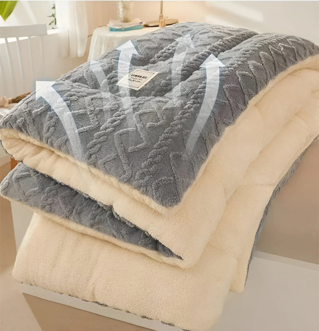 FluffFusion - Weiche und dicke Plüschdecke mit doppelseitigem Design