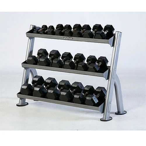 Tuff Stuff CDR-300 Porta manubri/kettlebell a 3 ripiani