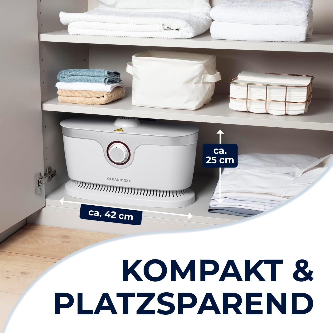 CLEANmaxx Stiratore automatico per camicie per asciugare e stirare camicie e bluse, inclusivo di accessorio per pantaloni | Il modo innovativo e delicato per stirare il vostro bucato