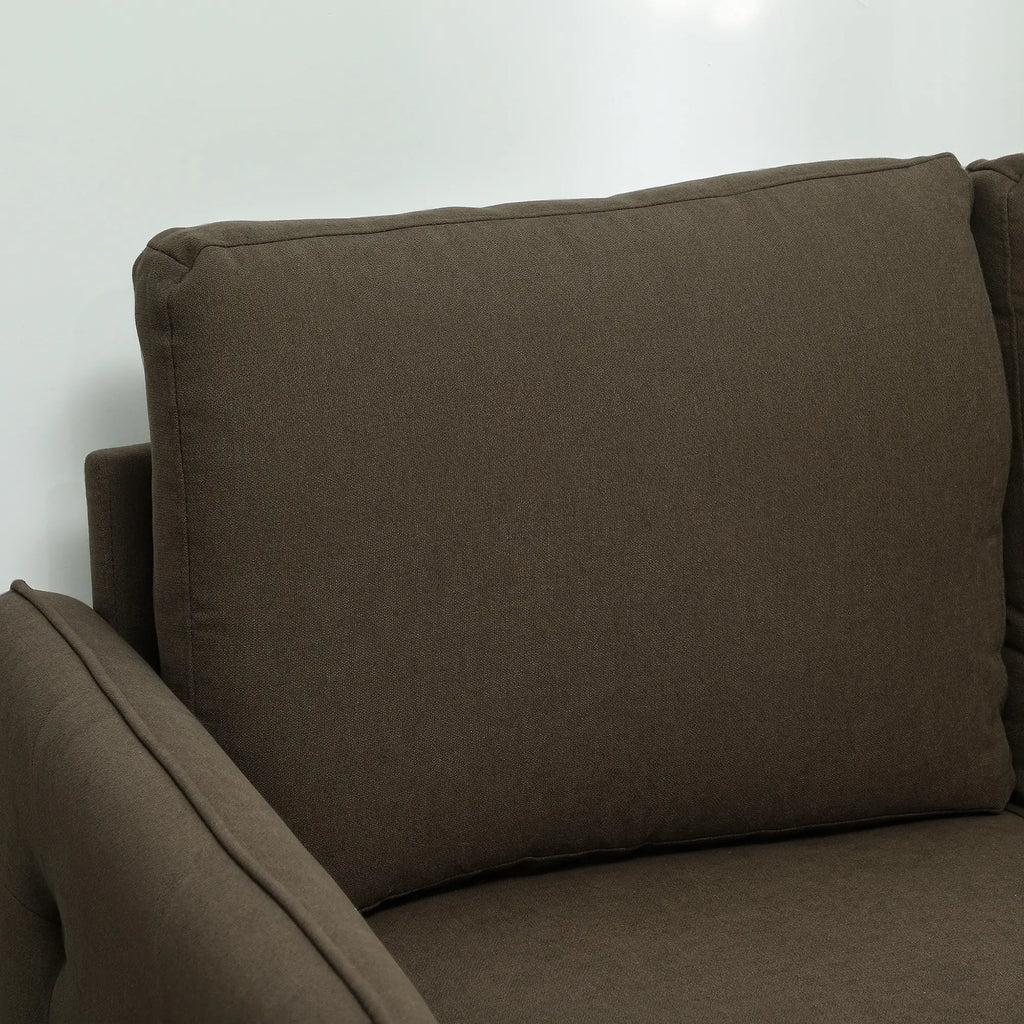 Divanetto 2 Posti HOMCOM con Contenitore e Rivestimento Effetto Velluto, Marrone