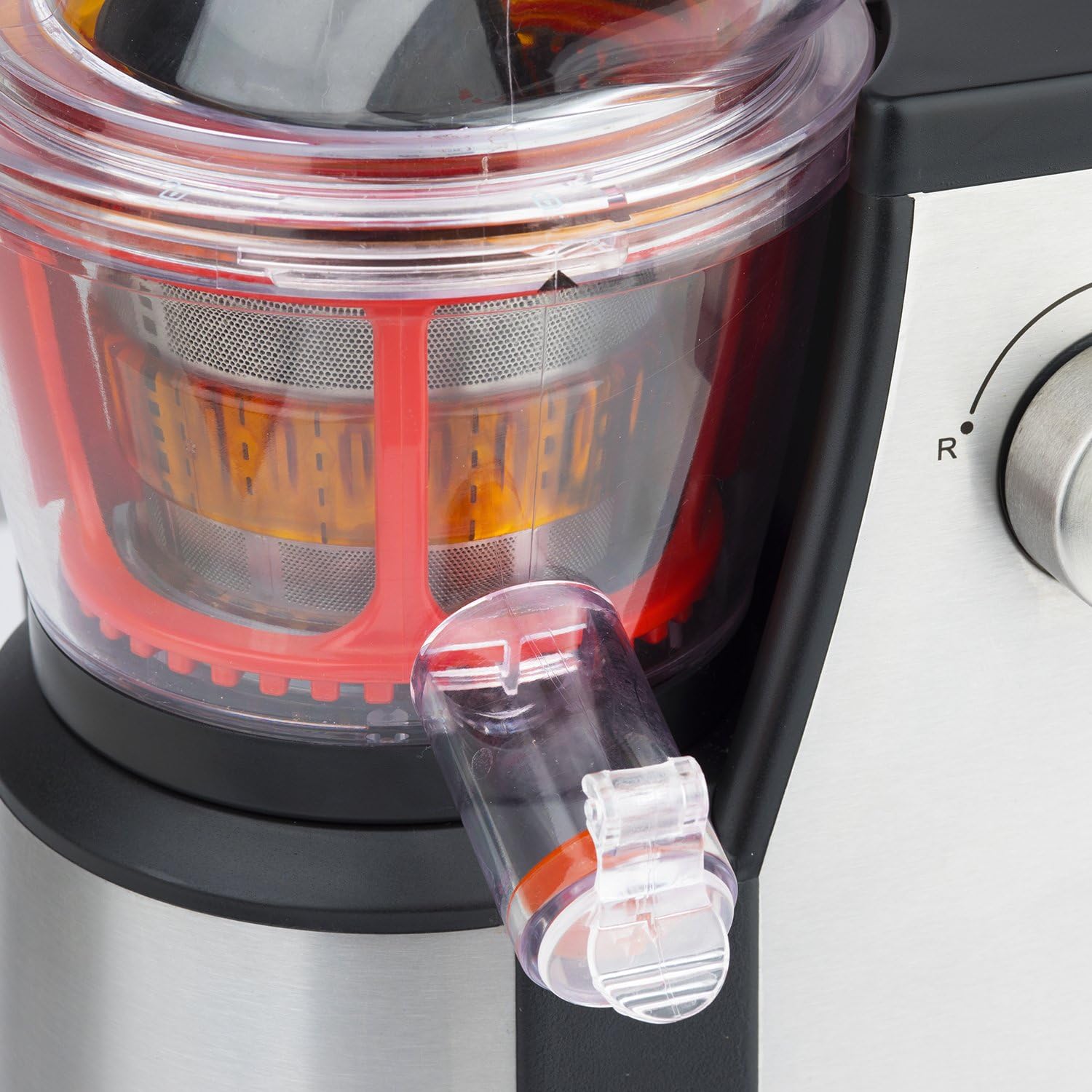 H.Koenig GSX22 Estrattore di succo / 1 L / 3 diversi filtri per sorbetto, succo denso, succo sottile / Contenitore per la polpa / Lavabile in lavastoviglie / Acciaio inossidabile /, Nero