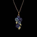 Blaue Prunkwinde Kette mit Anhnger