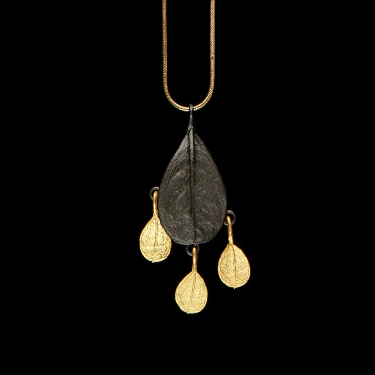 Bahamian Lorbeer - Kette mit Anhnger Gold/Gunmetal