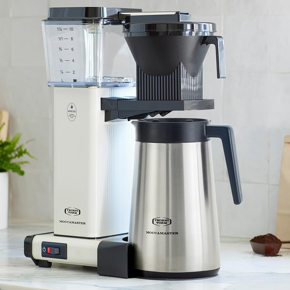 Moccamaster KBGT, Macchina da caffè con filtro e brocca termica, Macchina da caffè con filtro, Bianco sporco, 1.25L