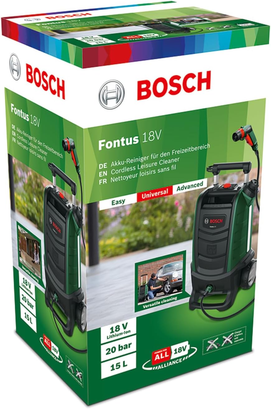 Bosch Akku Outdoor Reiniger Fontus 18V (ohne Akku, 18-Volt-System, im Karton)