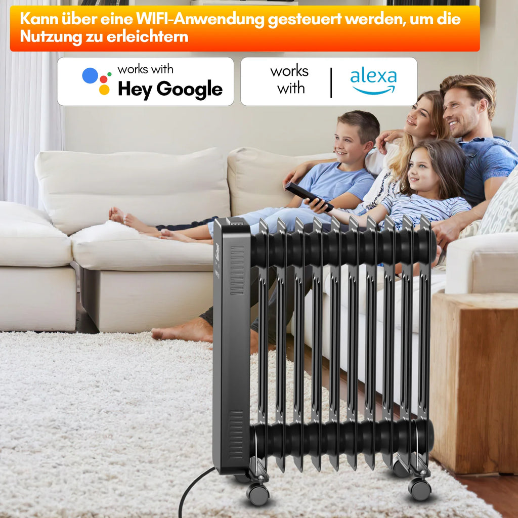 Sonnewelt lradiator Elektroheizung 2500W WiFi App & Fernbedienung