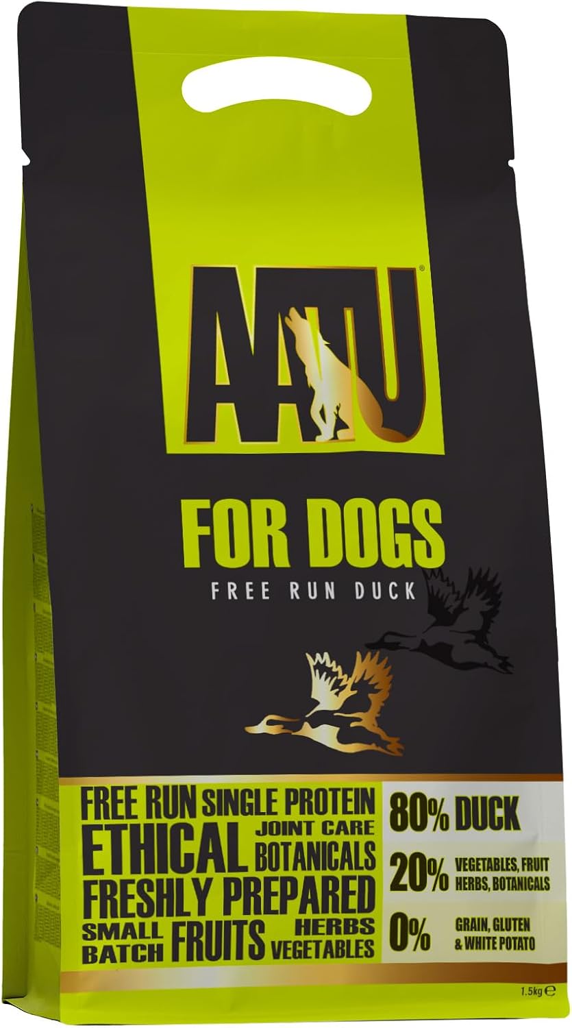 AATU Cibo Secco per Cani, Cibo Secco per Cani 80/20 con Pollo, Cibo per Cani Senza Cereali ad Alto Contenuto Proteico, Alimento Naturale per Cani Adulti di Tutte le Razze, 1,5 kg