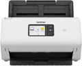 Brother ADS-4500W, scanner di documenti flessibile con USB, LAN e WLAN, scansione fronte/retro, touchscreen, ADS4500WRE1, bianco