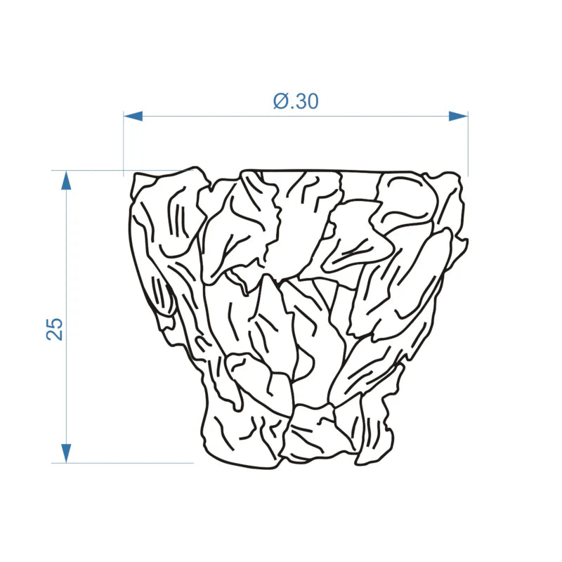 Vaso per piante in legno di recupero IKAL M 30 cm