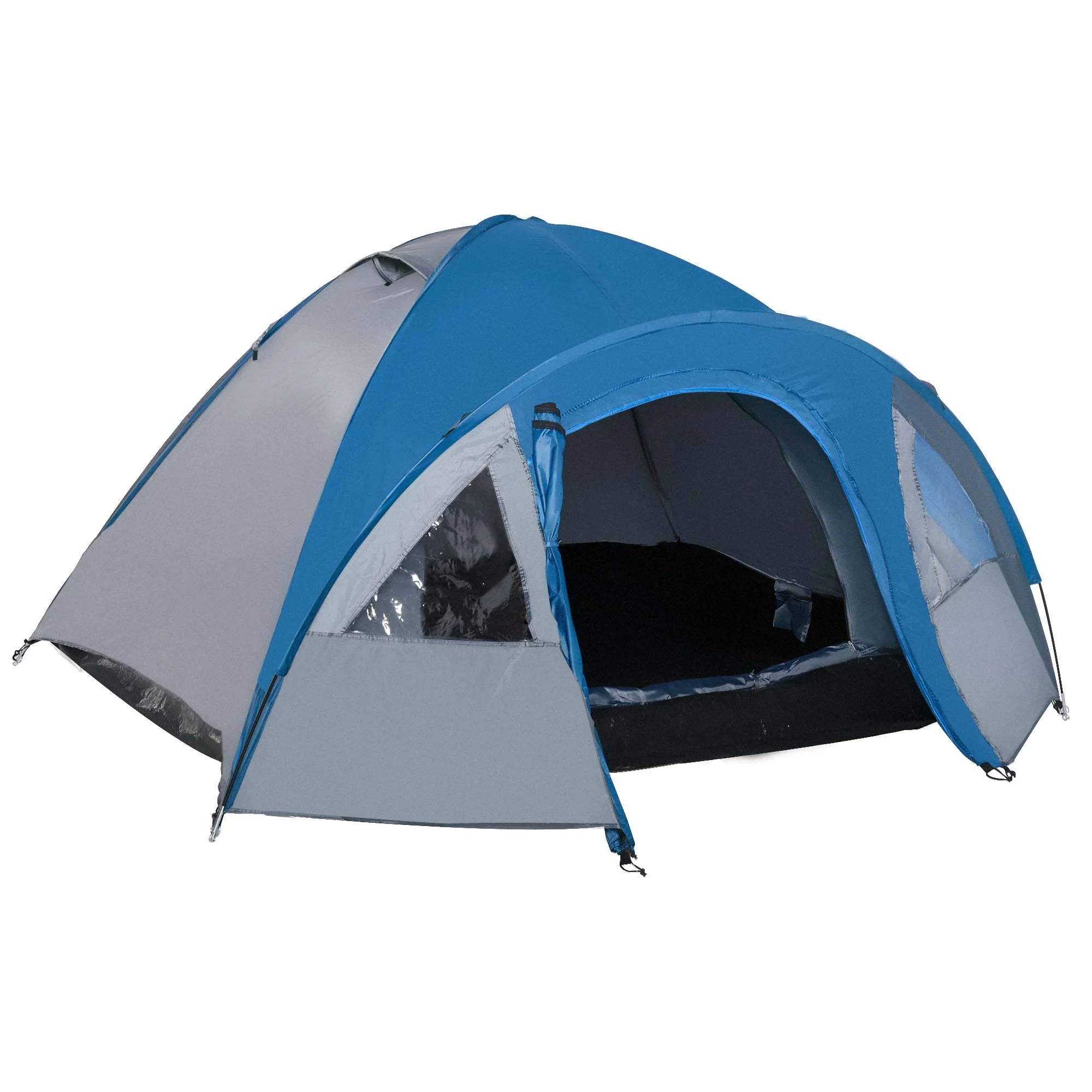 Outsunny Tenda da Campeggio 4 Persone 4 Stagioni con Veranda Esterna