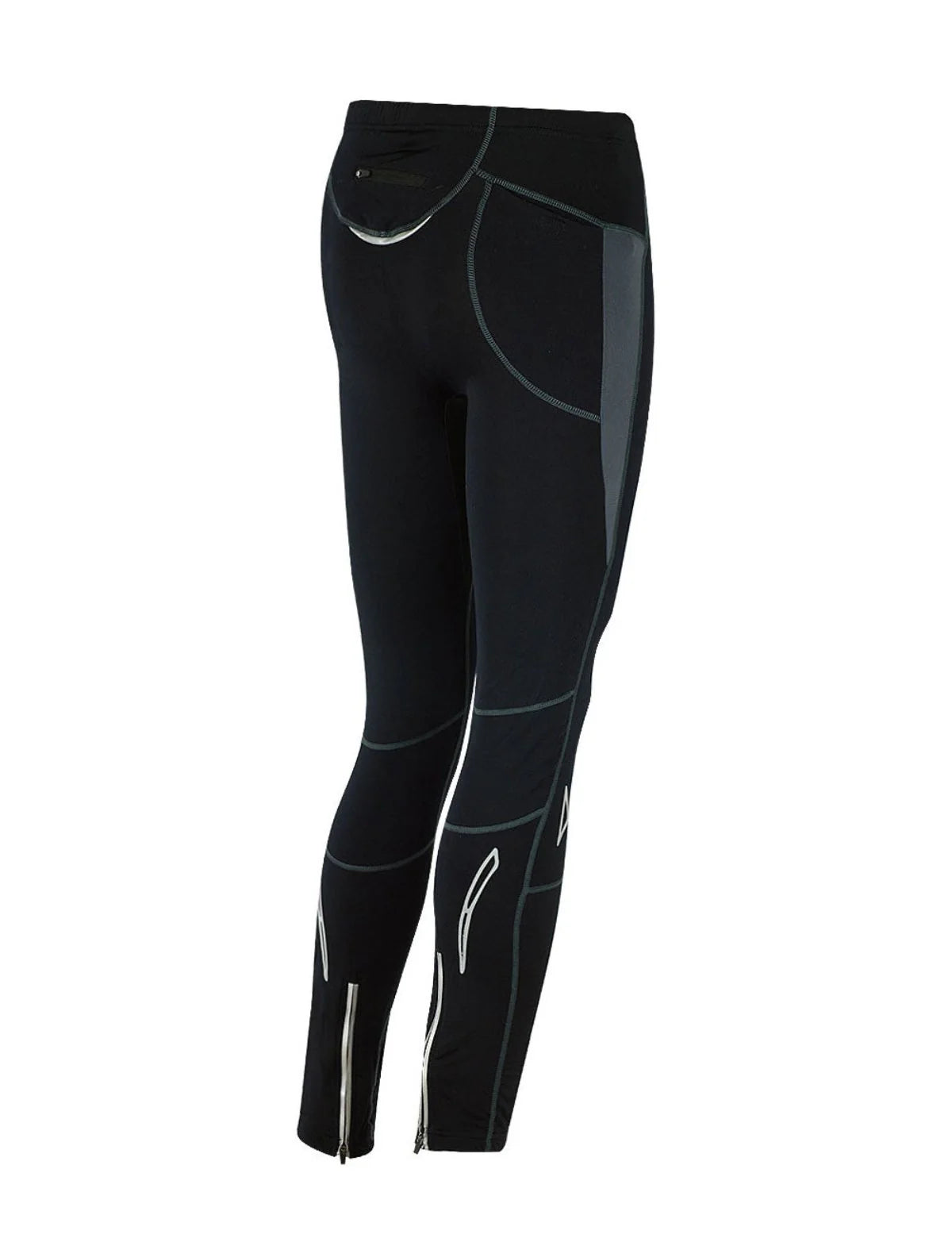 Pantaloni Ciclismo Termici da Uomo Pro T Nero Grigio