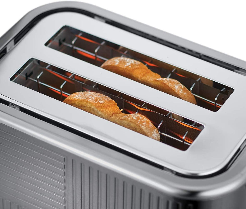 Russell Hobbs GeoSteel Set Colazione: Tostapane, Bollitore e Macchina per il Caffè
