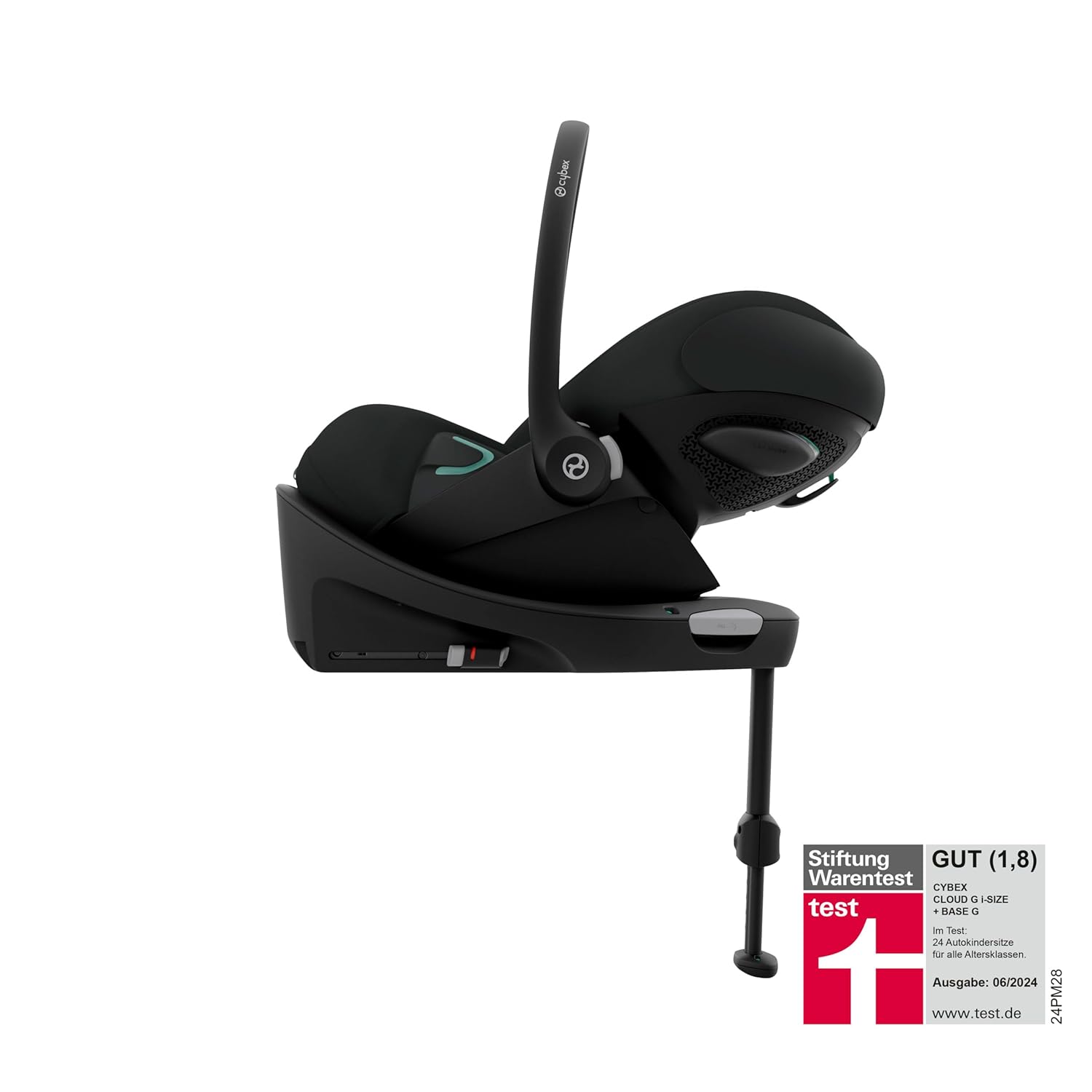 CYBEX Gold Seggiolino auto Cloud G i-Size Comfort, con riduttore per neonato, dalla nascita a circa 24 mesi, per bambini da 40 cm a 87 cm, max. 13 kg, Moon Black