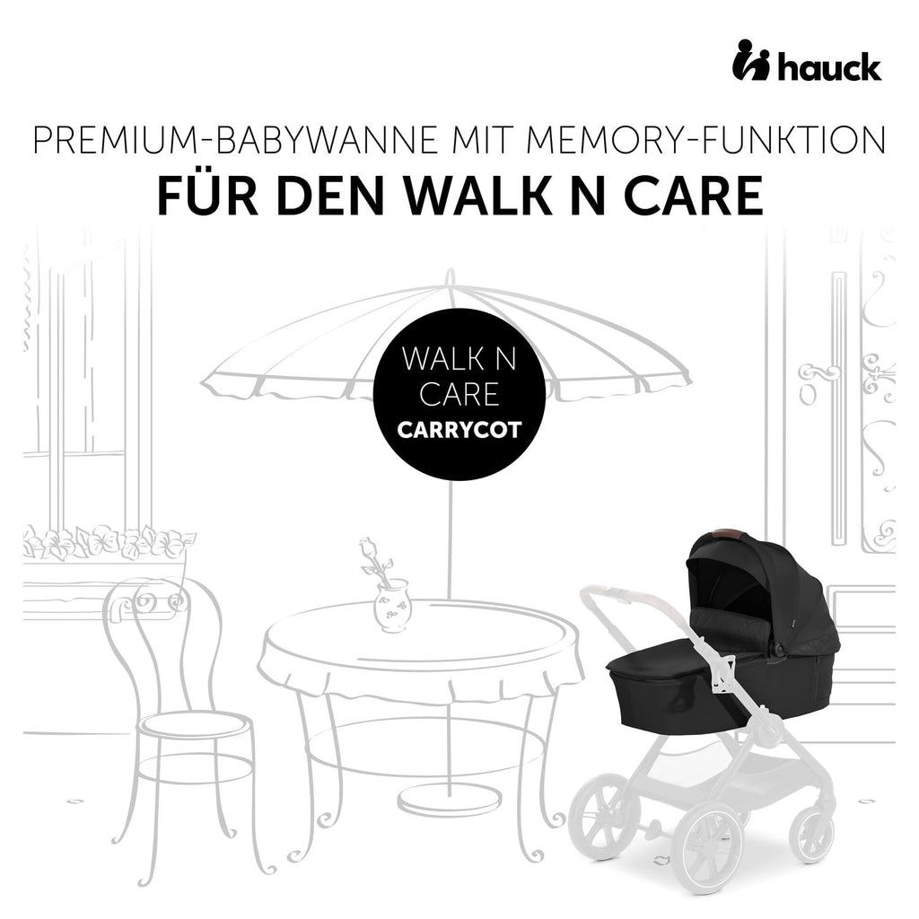 hauck Kinderwagen mit Beindecke Walk N Care ab Geburt bis 22 kg mit Liegefunktion, Becherhalter, Sitz Wendbar & Höhenverstellbar, Gummireifen, Teleskopgriff, UPF 50+, Zusammenklappbar (Dark Navy Blue9