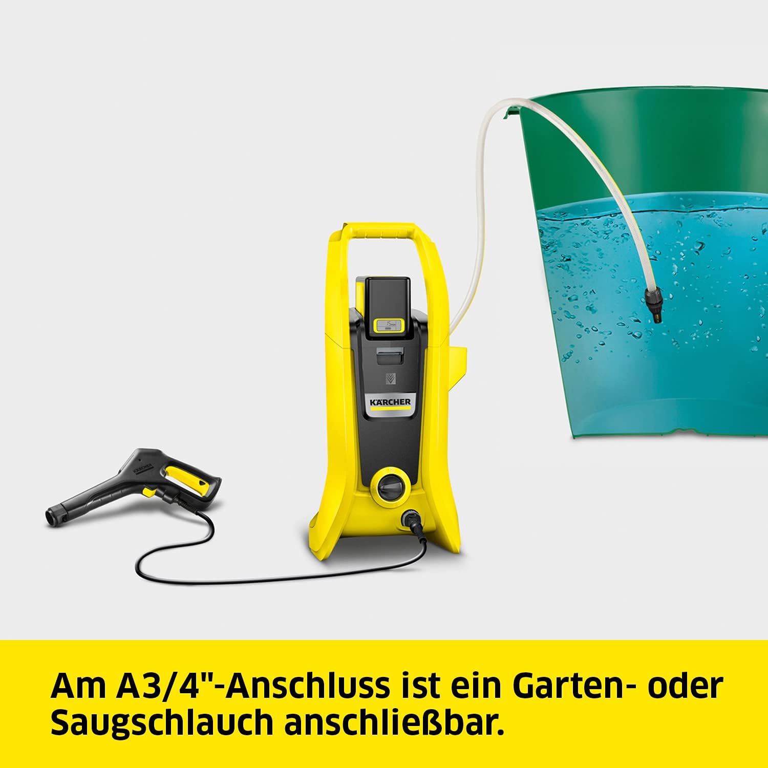 Idropulitrice a batteria Kärcher K 2 Battery da 36 V, pressione: 110 bar, lancia a getto singolo, ugello rotante, raccordo per tubo da giardino A3/4, peso: 4,5 kg, compatibile con la batteria Kärcher da 36 V, senza batteria