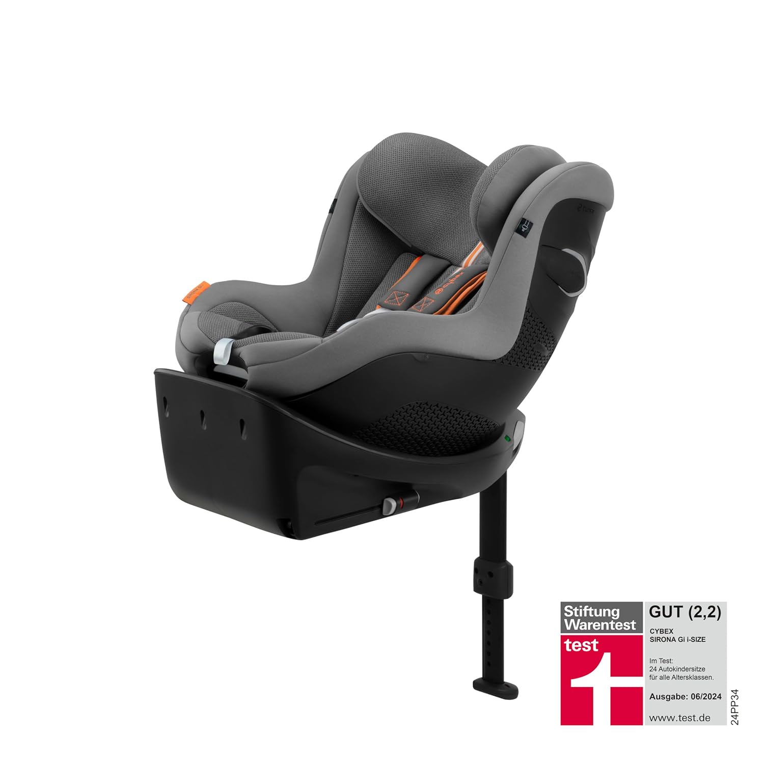 Seggiolino auto CYBEX Gold Sirona Gi i-Size Plus con base, Da 3 mesi a 4 anni circa (Dalla nascita con inserto per neonati), Max. 20 kg, 61-105 cm (Da 40 cm con inserto per neonati), Stormy Blue