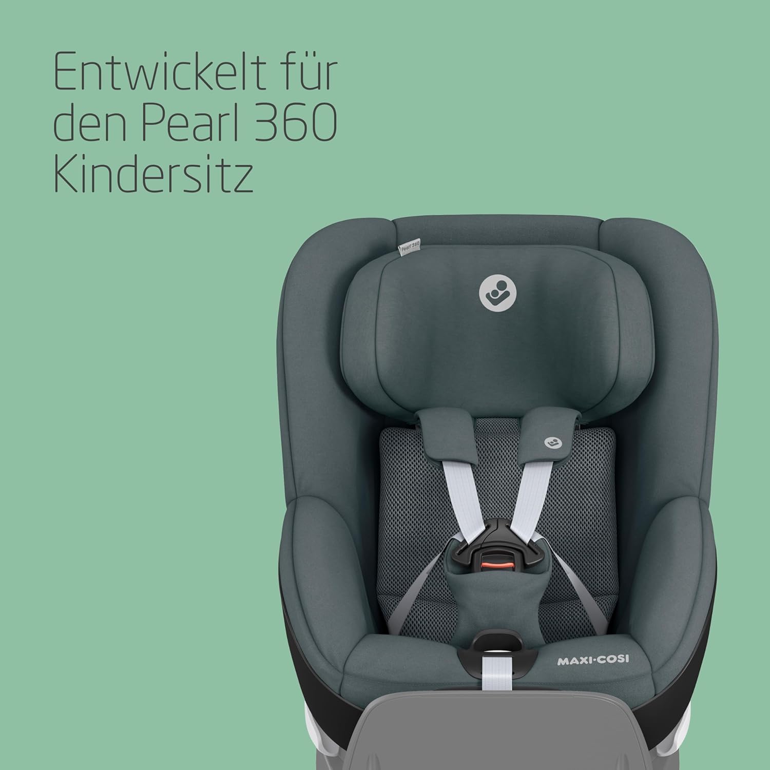 Maxi-Cosi Pebble 360 i-Size Babyschale Drehbar, Neugeborenen Autositz 360 Grad, 0–15 Monate (40–83 cm), Drehung mit einer, ClimaFlow, Easy-In-Gurt, G-CELL Seitenaufprallschutz, Essential Graphite