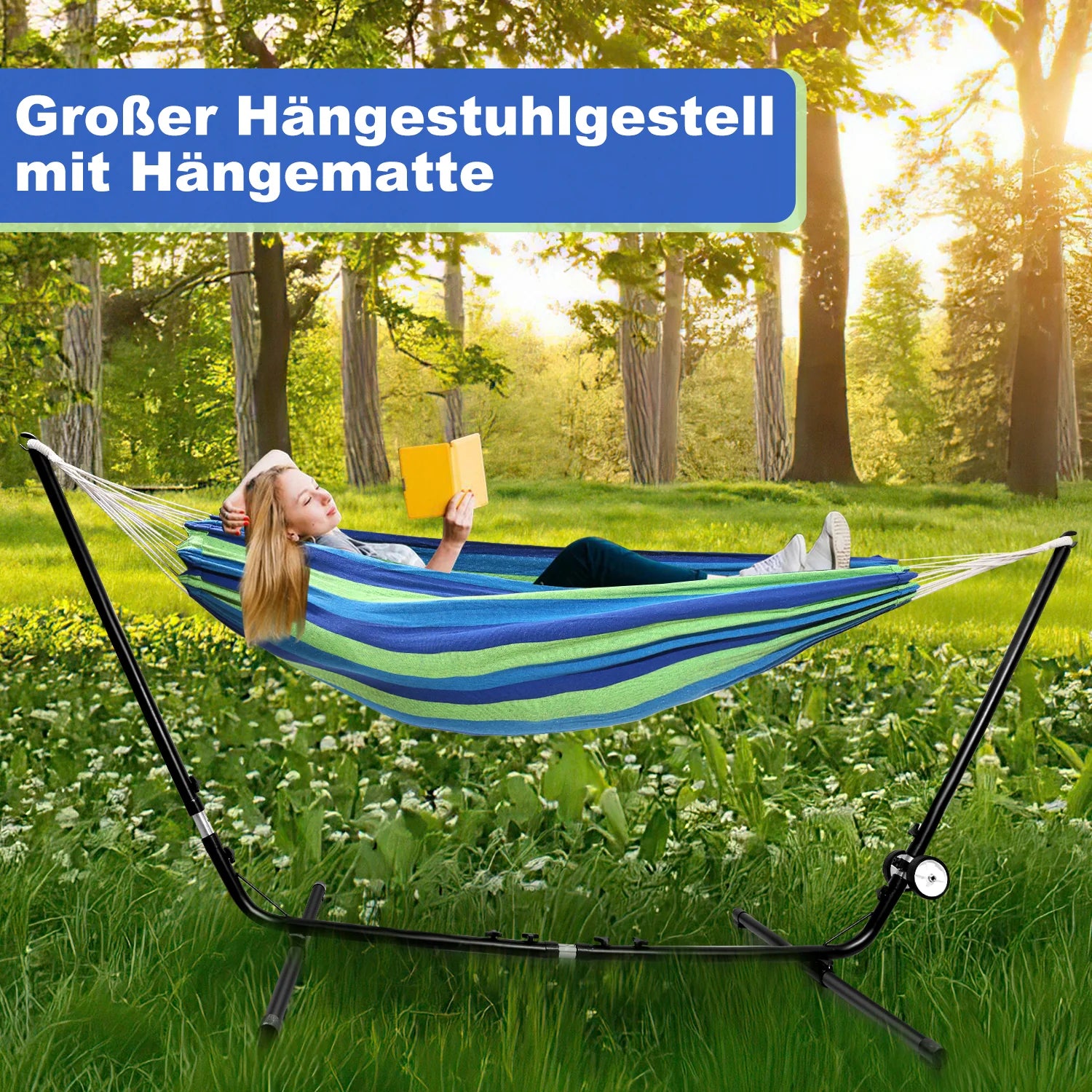 Sonnewelt - Set Amaca con Supporto, Portata fino a 200 kg