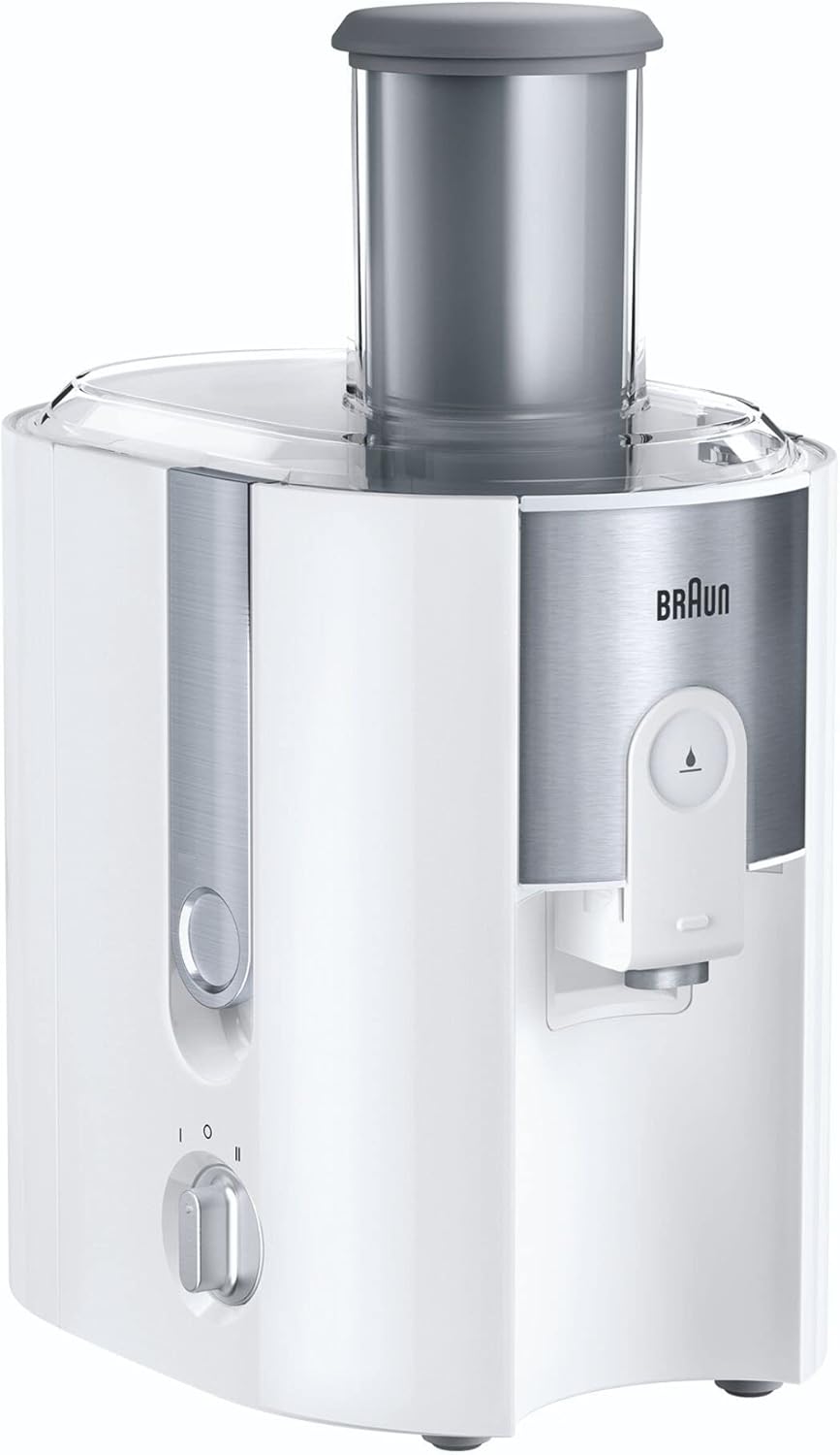 DeLonghi Braun J700 Multiquick 7 Spremiagrumi | Spremiagrumi ad alta potenza | Ampia apertura per il riempimento (75 mm) | Innovativo sistema antigoccia | Potente motore da 1.000 Watt | argento