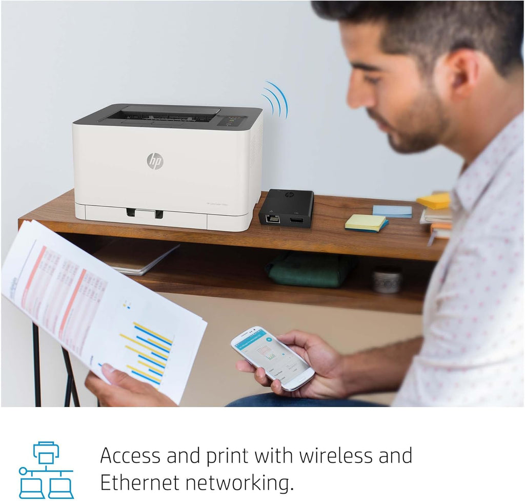 HP Color Laser MFP 179fwg Stampante multifunzione laser a colori, Stampa, Copia, Scansione, Fax, Alimentatore automatico di documenti, Wi-Fi, Ethernet, USB, App HP Smart