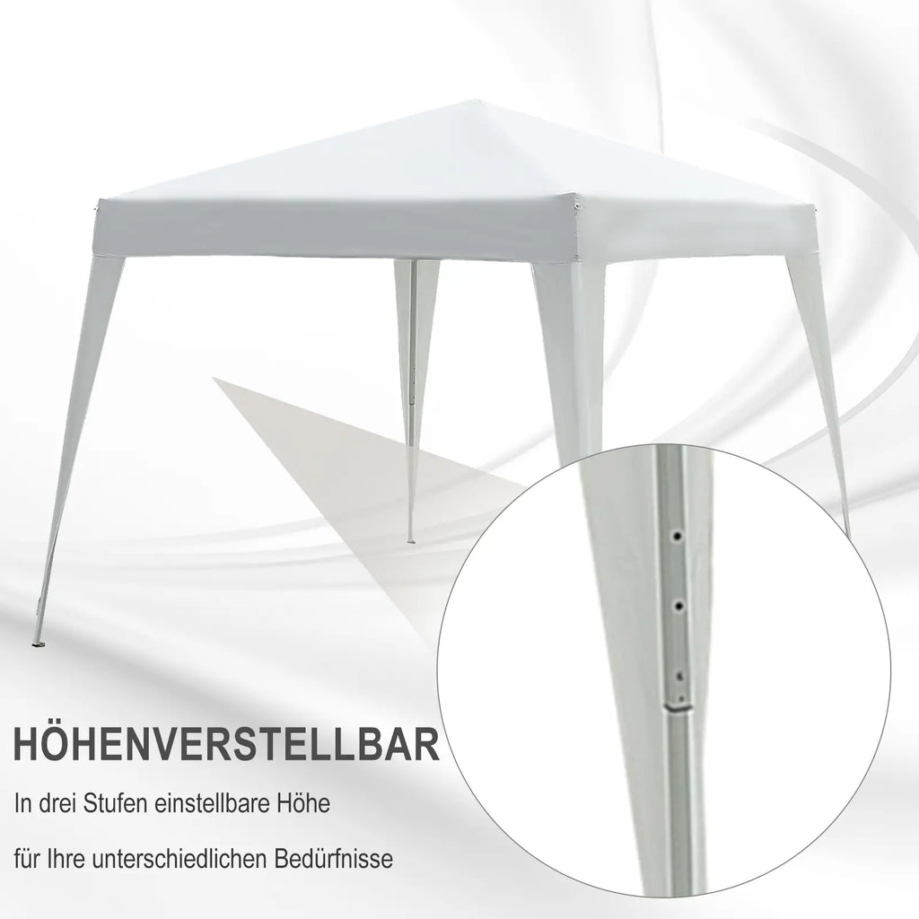 Outsunny Gazebo Pieghevole per Feste Protezione UV Pieghevole Bianco