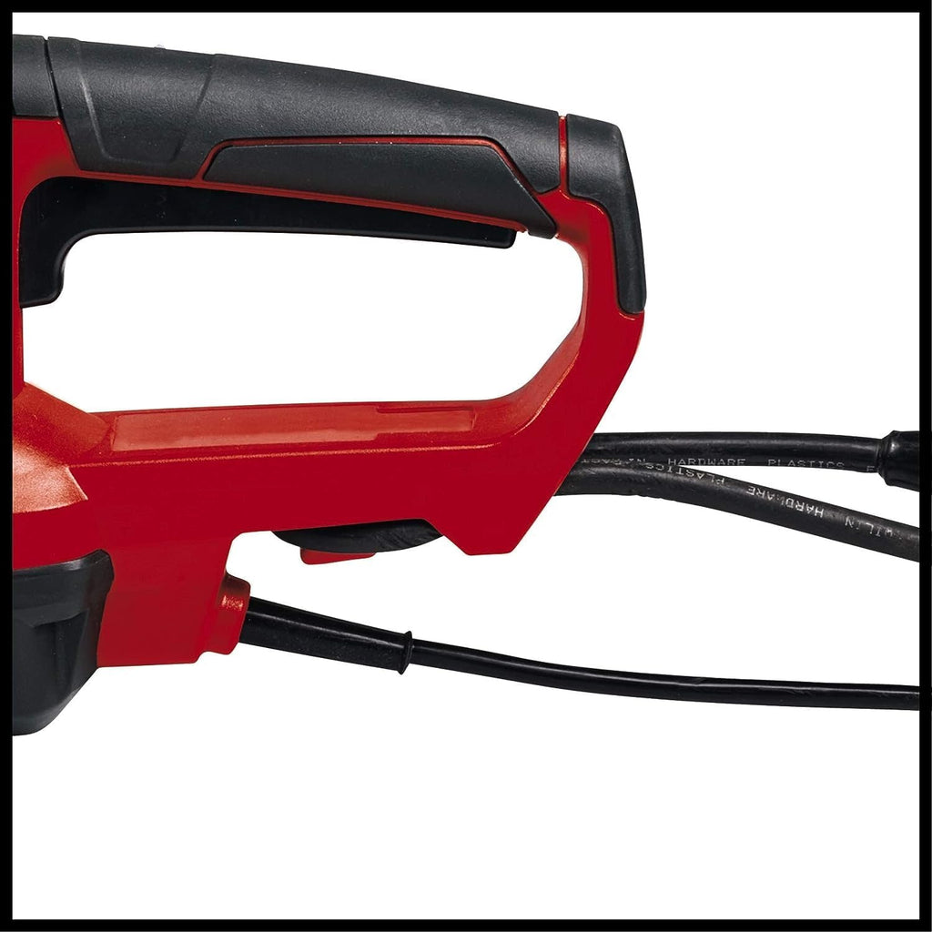 Einhell Tagliasiepi Elettrico GC-EH 6055/1 (600 W, 2.800 tagli/min, raccoglierami, fermacavo, impugnatura supplementare, Softgrip, interruttore di sicurezza a due mani)