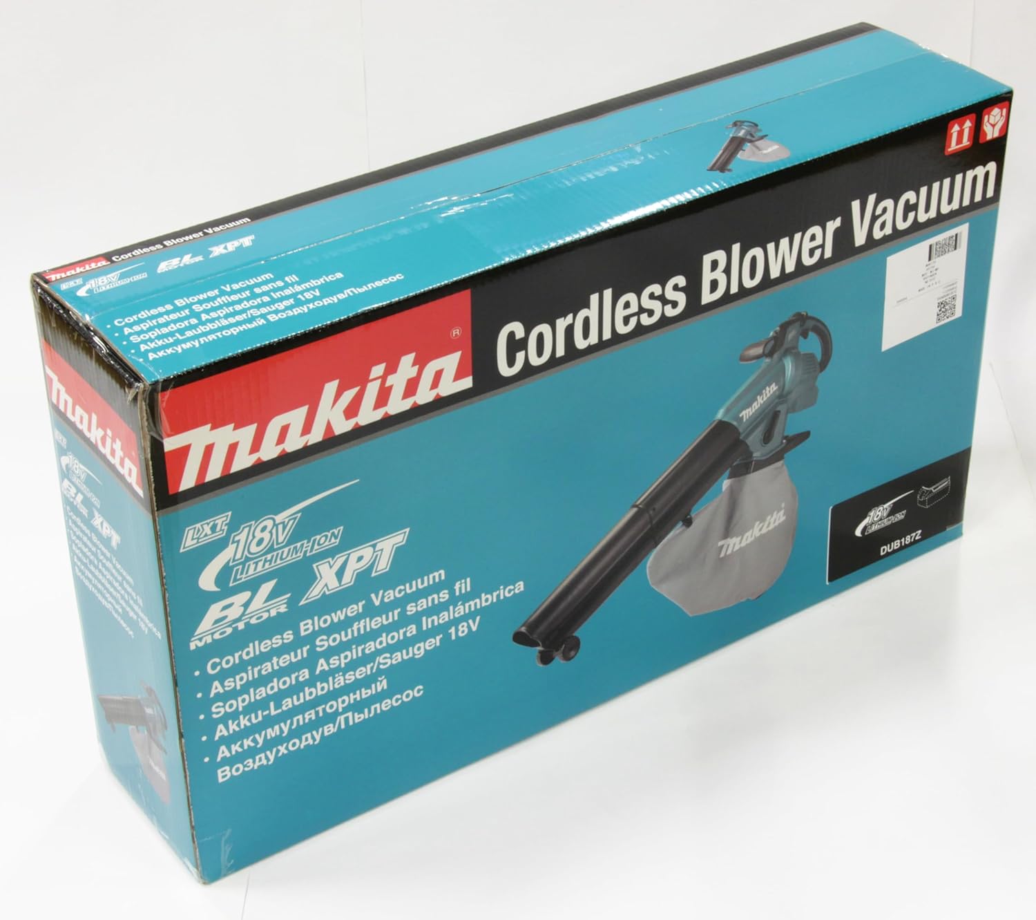 Makita DUB187Z Soffiatore/Aspiratore per foglie a batteria 18V (senza batteria, senza caricabatterie)