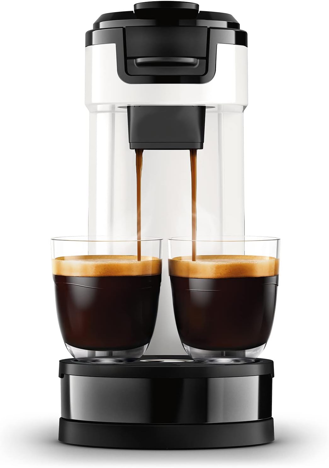 Philips Senseo Switch Pad- und Filterkaffeemaschine, 2-in-1-Brühtechnologie, 1-Liter-Wasserbehälter, 7 Tassen in einem Durchgang, Weiß (HD6592/04)