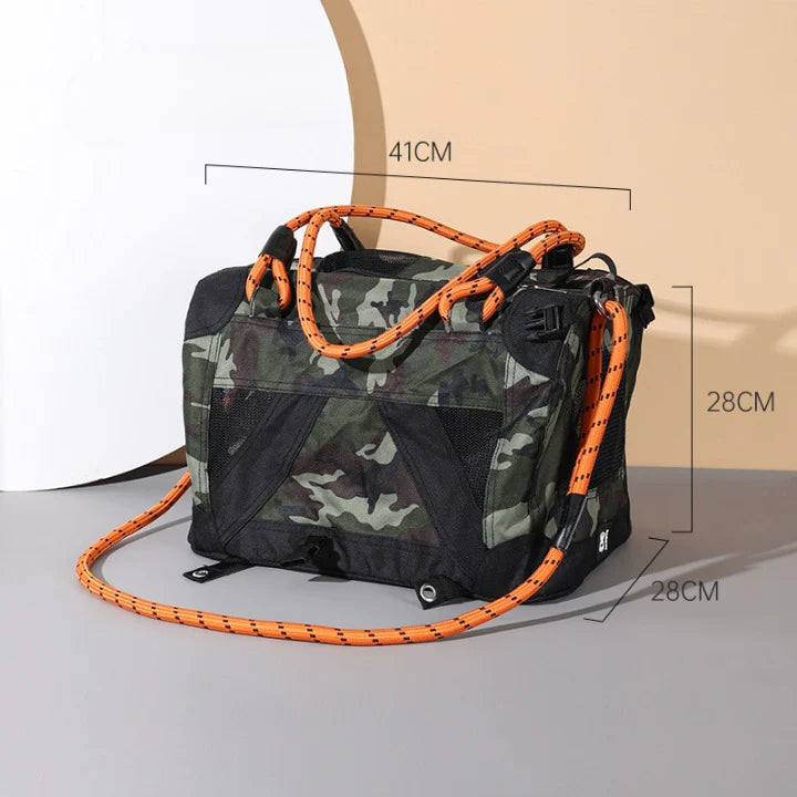 PetStyle – Camouflage Katzenreisetasche für stilvolle Ausflüge und Abenteuer