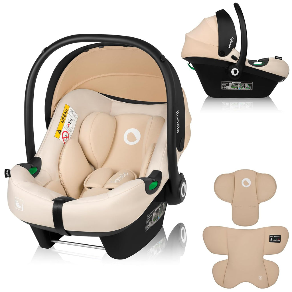 LIONELO ASTRID i-Size SET Seggiolino Auto con Base 40-87 cm Ovetto ISOFIX, Cinture a 3 Punti, Protezione Laterale, Riduttore Dri-Seat, i-Size R129