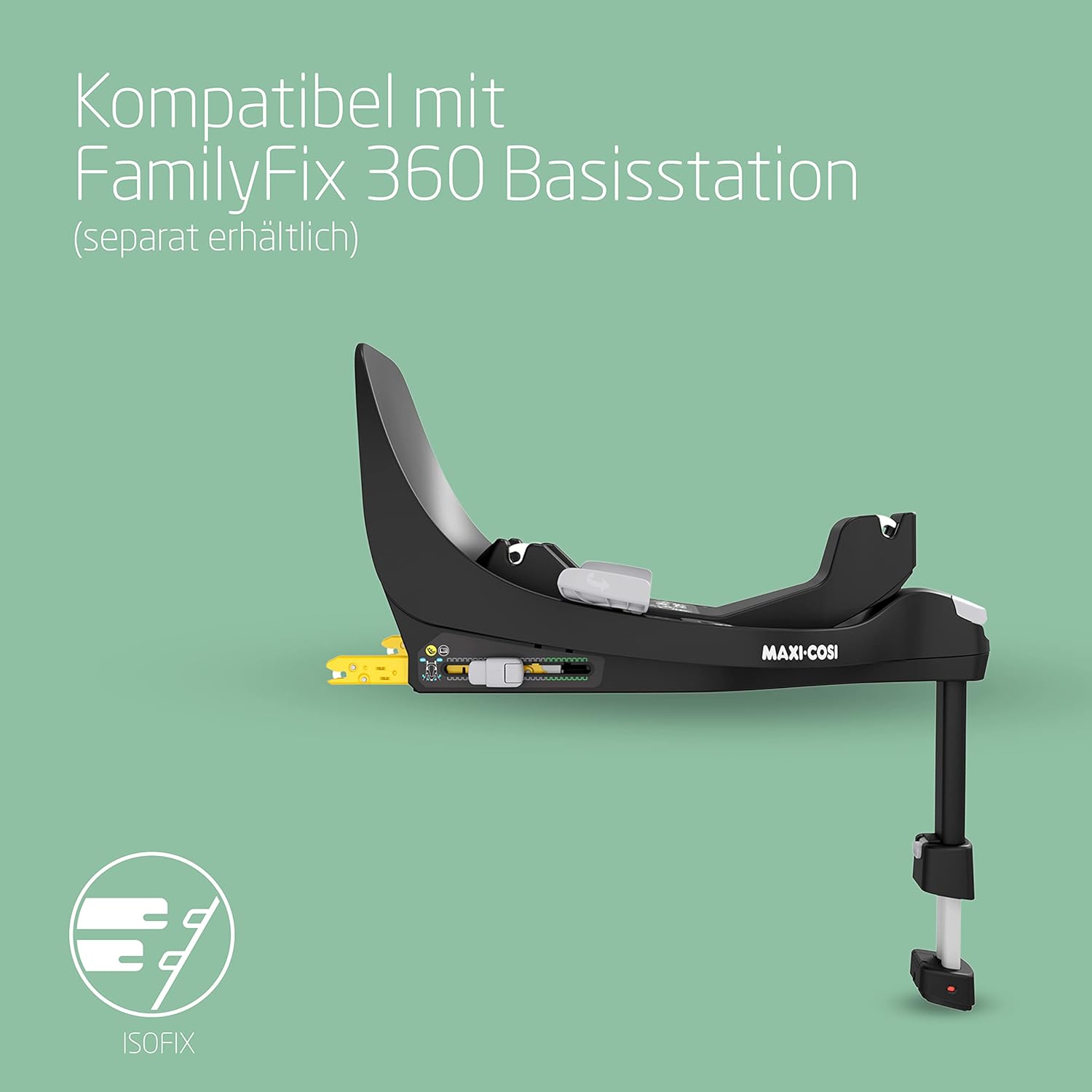 Maxi-Cosi Pearl 360 i-Size baby autositz, autositz 360 grad drehbar, 3 Monate - 4 Jahre (61-105 cm), Drehung mit nur einer Hand, ClimaFlow, Easy-In-Gurt, G-CELL, Authentic Black