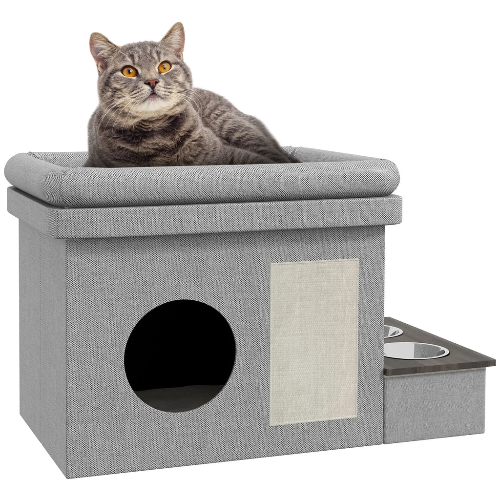 Set di 2 ciotole in acciaio inossidabile grigio 78x48x49,5 cm