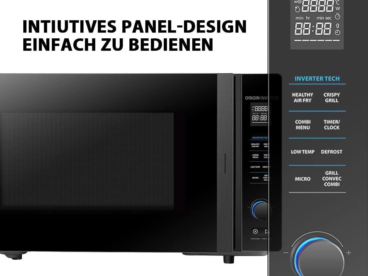 Toshiba MV-AM20T(BK) Microonde/Microonde Solo/ 20 L/ 800 W/ 5 Livelli di Potenza/ 12 Programmi Automatici/Interno in Smalto/Facile da Pulire/Funzione Scongelamento/Piatto Girevole in Vetro (24,5 cm)/Nero