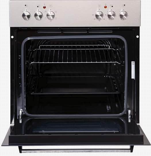 PKM Set Forno e Piano Cottura BIC3-IGKIX-2 | Pannello in acciaio inox | Piano cottura in vetroceramica 60cm | 3 Funzioni forno | Classe di efficienza energetica A