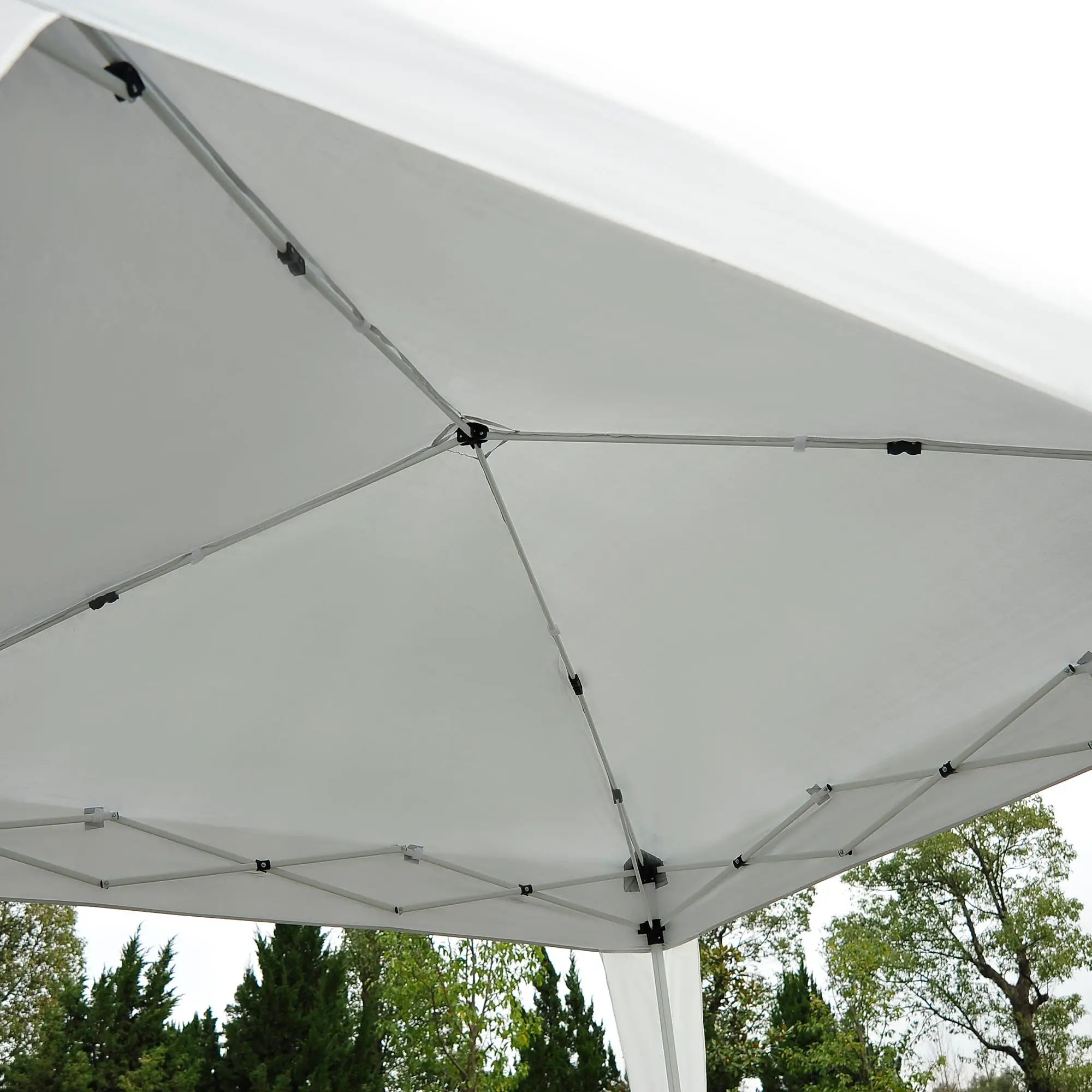 Outsunny Gazebo Pieghevole per Feste Protezione UV Pieghevole Bianco