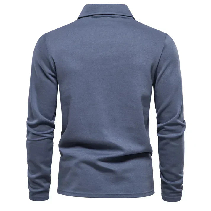 Langrmelige Polo-Bluse für Mnner
