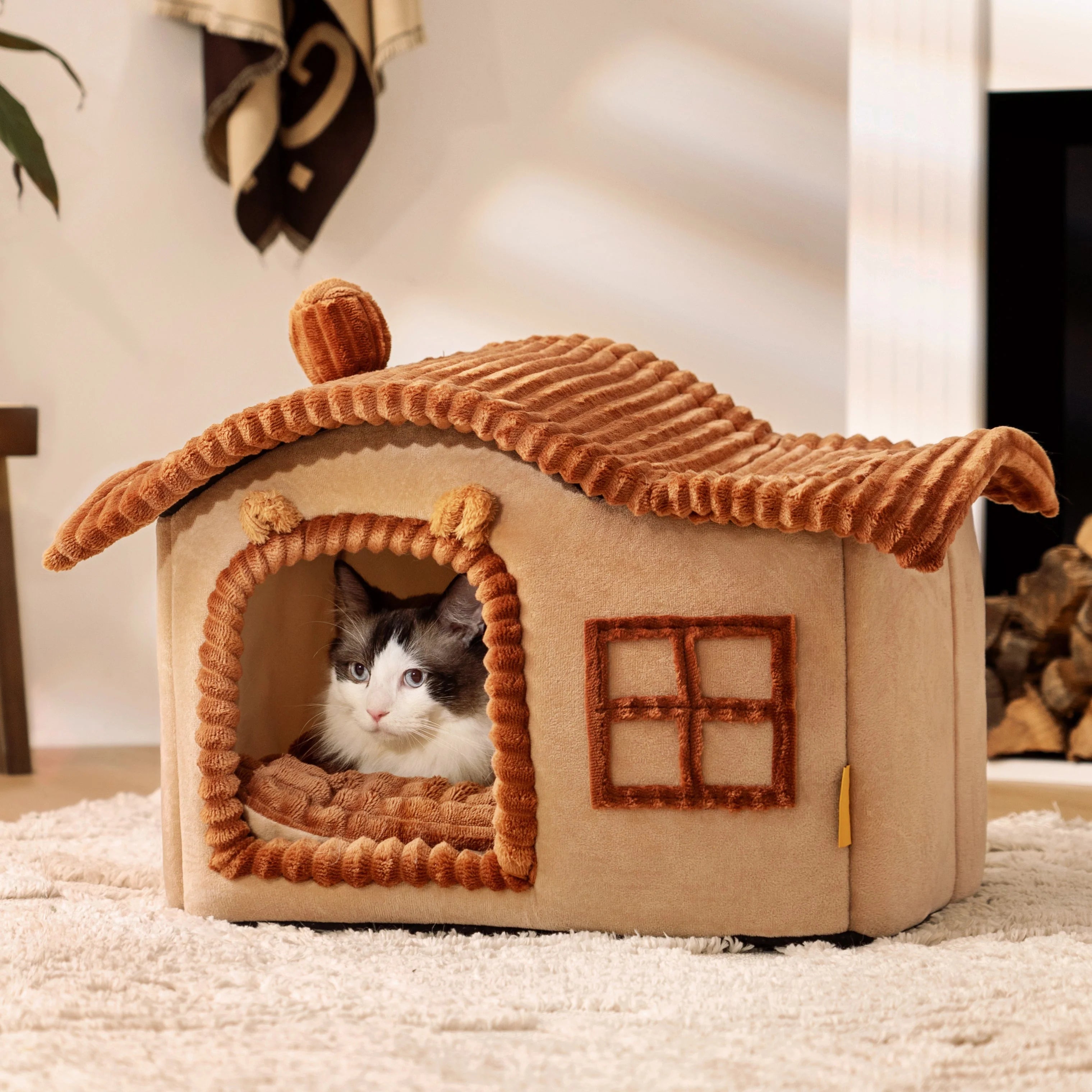 CatComfort – Lussuosa cuccia semiaperta per gatti, per il massimo del comfort e delle coccole