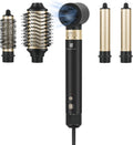 webeauty Asciugacapelli 5 in 1, 110.000 giri/min, 20 m/s, Asciugacapelli brushless ad alta velocità con 200 milioni di ioni negativi con spazzola ad aria calda e arricciacapelli ad aria, Bianco