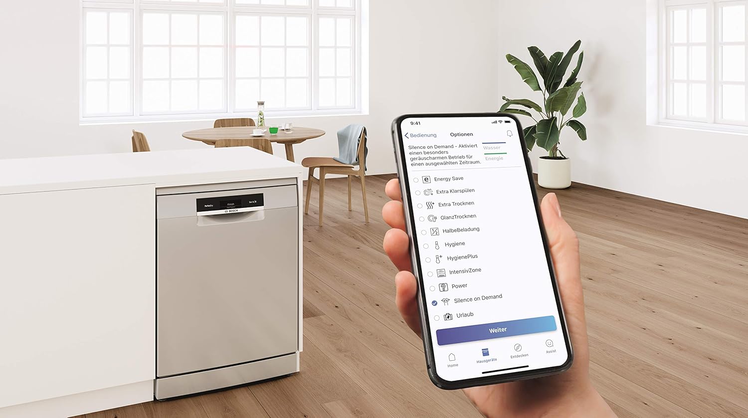 Bosch SPV2IKX10E Serie 2 Lavastoviglie smart a scomparsa totale, larghezza 45 cm, Cestello posate, Extra Asciugatura con la pressione di un pulsante, InfoLight punto luce rosso sul pavimento, AquaStop protezione dai danni causati dall'acqua, Bianco