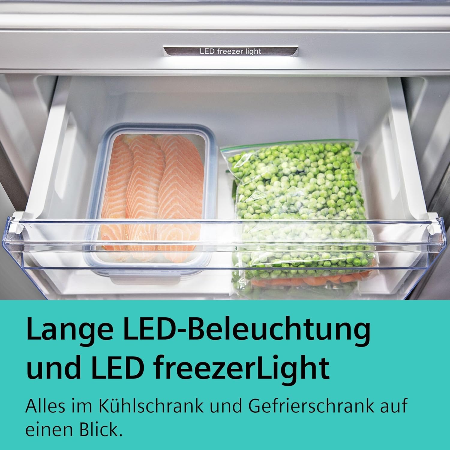 SIEMENS KG39EAICA iQ500 Frigorifero con congelatore, 201 x 60 cm, 249 L frigorifero + 94 L congelatore, LowFrost sbrinamento meno frequente, illuminazione a LED uniforme, BigBox spazio per alimenti congelati di grandi dimensioni